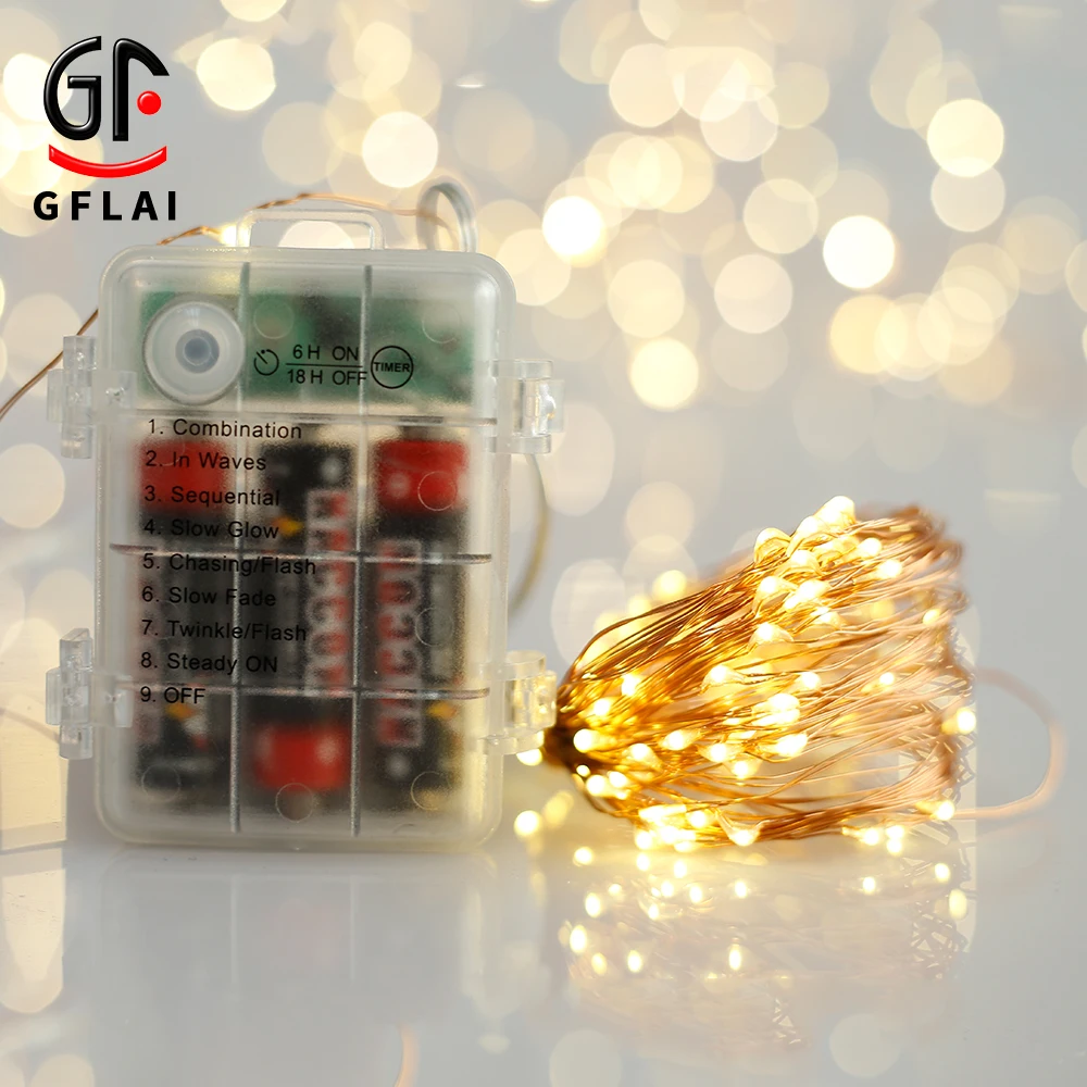 Light By Wire Color Changing Crystal Lights Wedding Garden Party Lights String  For Christmas Decoration