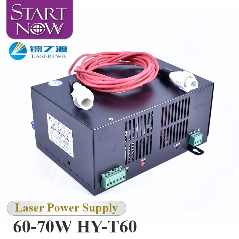 

HY-T60 Co2 Laser Device 60W Co2 Laser Generator 110V 220V PSU High Voltage Power Supply For Co2 Laser Engraving Cutting Machine