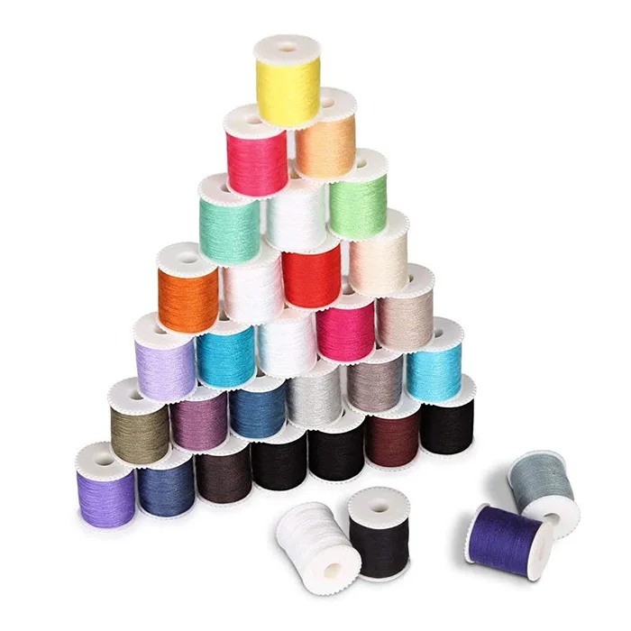 

Mini Sewing Thread Spools And Bobbins For Sewing Machine Spun Polyester Sewing Thread, Cmyk