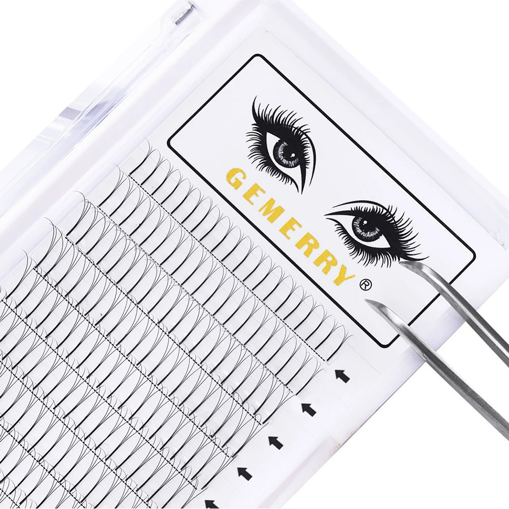 

3D 5D 6D 8D 10D .05 Premade Eyelash Extensions Russion Volume Premade Fans D Curl 0.07 Thickness Middle Stem Mixed Length, Natural black