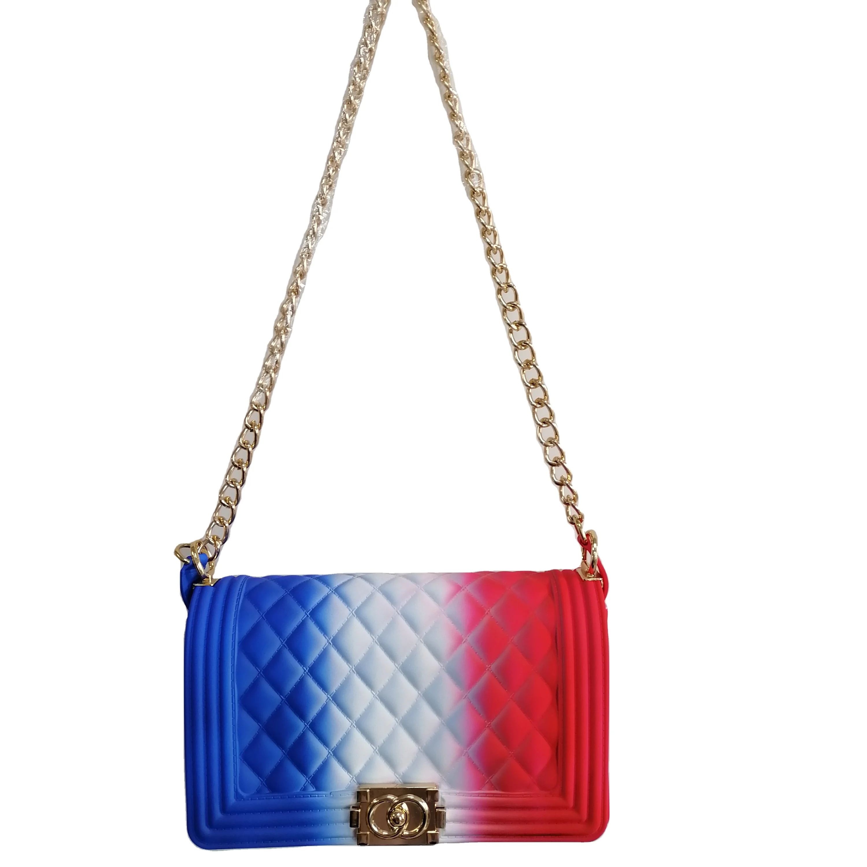 

2020 Fashion Jelly Handbags PVC Jelly Bag Matte Solid Color Candy Purse Women Hand Bags Lady Crossbody Bag, Rich