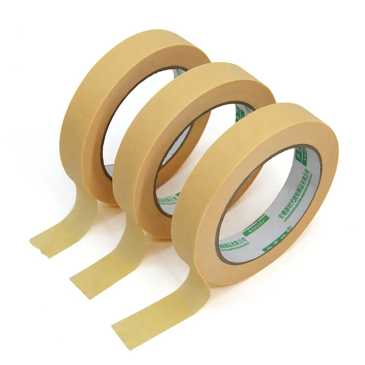 

Factory Production No Residue Heat Resistance Crepe Paper Masking Tape Outdoor Decoration for Automotive Painting Indoor Rubber