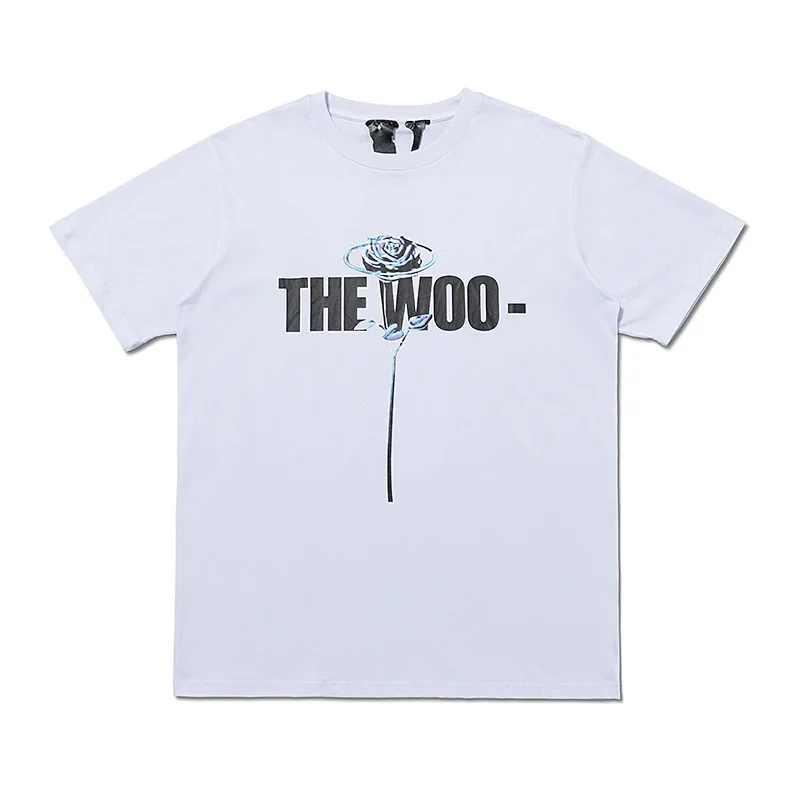 

2021 tshirt high quality V monogram printed cotton plush T-shirt Men's T-shirt Hip Hop Street Oversize shirt vlones, Customized colors