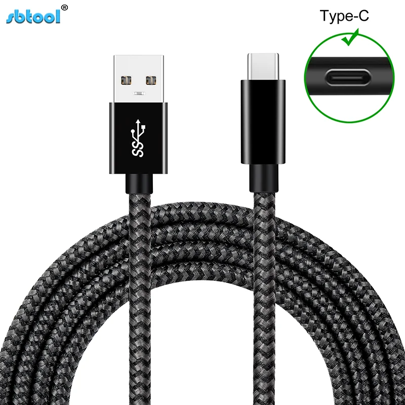 

Customization 3A Fast Charging Cord Braided USB3.0 to Type C Charger Cable