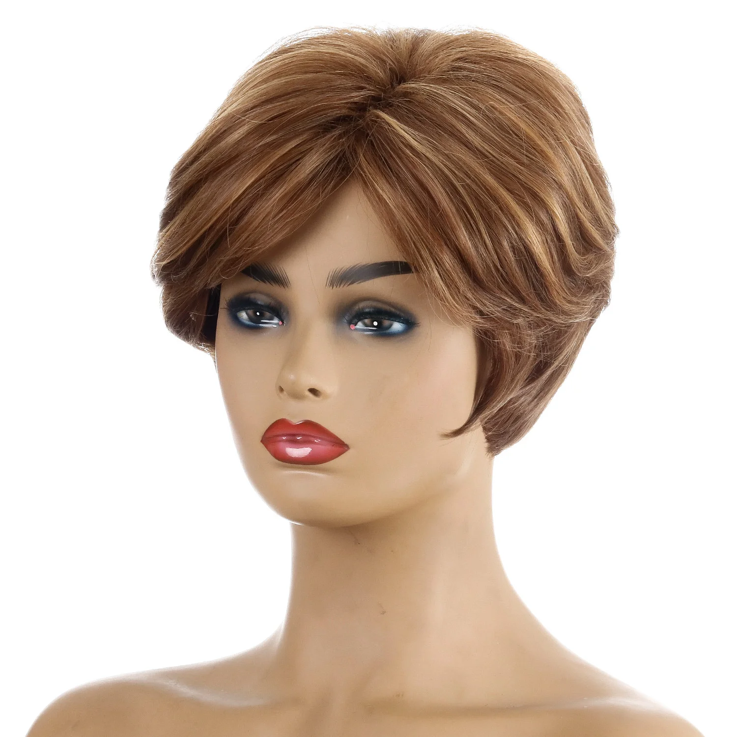 

Top sale guaranteed quality woman short wig human hair straight bone straight human hair, As picture