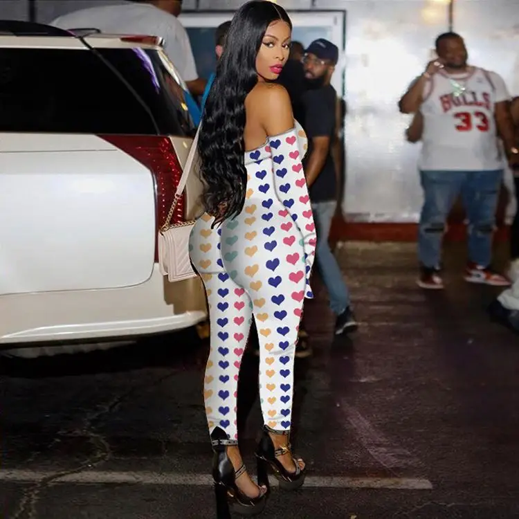 

Sexy polyester leopard skiny pants ruffle sleeves off the shoulder romper summer women bodycon one piece jumpsuit Set, Leopard,zebra,snake,green,heart,butterfly,red,blue