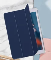 

KAKU 2019 three folder corner shockproof smart leather clear tpu tablet cover case for ipad 9.7 mini 5