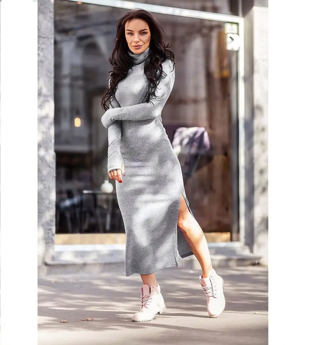 

Various Styles Knitting Long Woman Autumn Dress Casual Dress For Woman, Shown