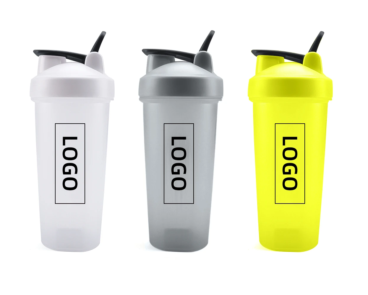 

600ml custom gym shaker bottle BPA free Colorful Pro-Series protein shaker bottle with SS304 Mixing ball, Customized