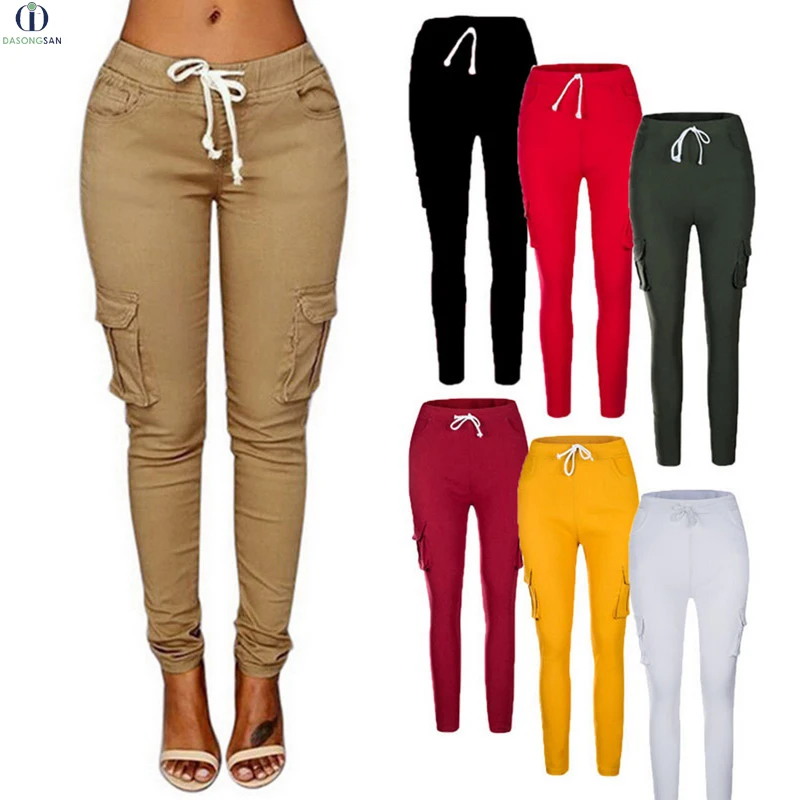 

Hot sale fashion legging for women 2021 Drawstring Casual Legging pants women high waist cargo long pant