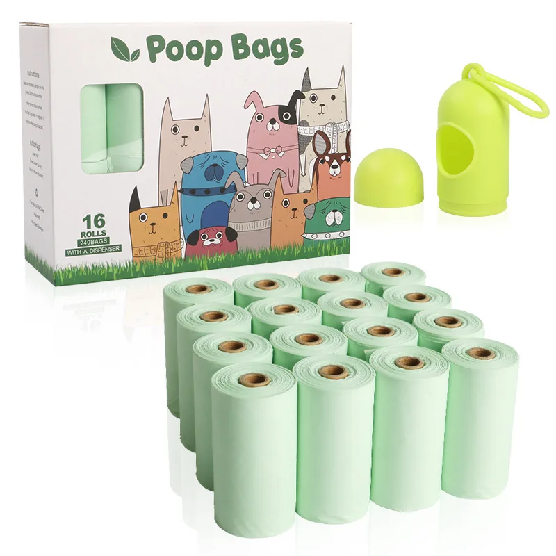 

Wholesale Private Label Eco Friendly Biodegradable Corn Pet Poop Bags Plastic Disposable Doggie Poop Bags, Custom