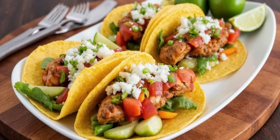 Greek taco stacked high with lamb, tzatziki, and toppings