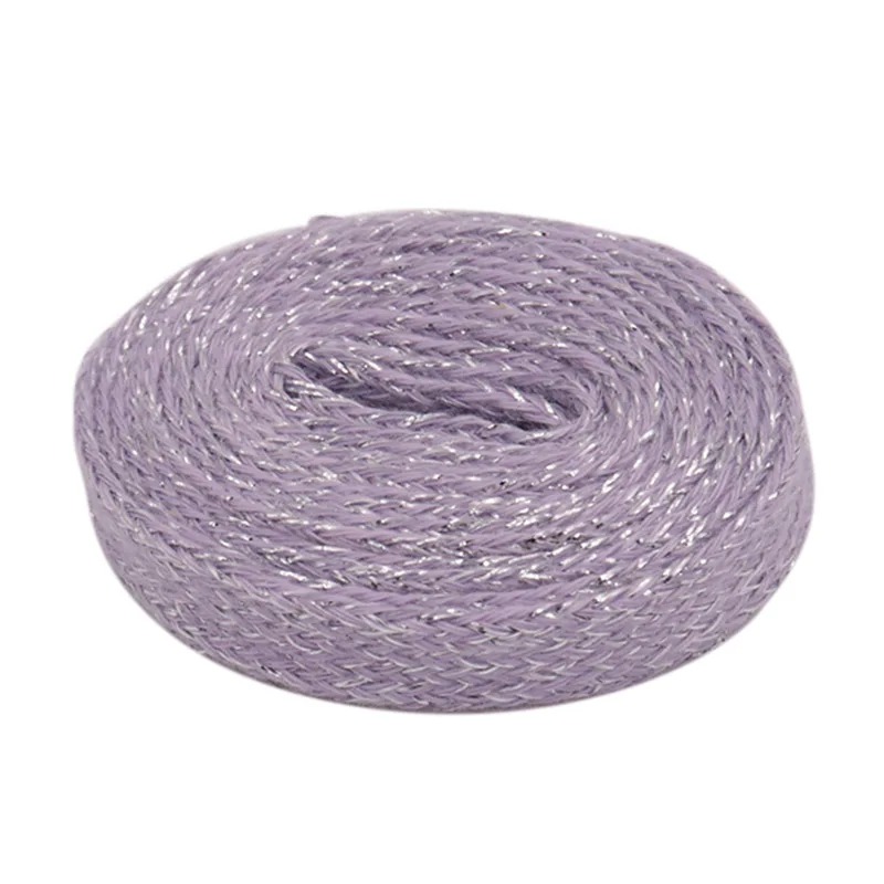 

Weiou Manufacturer Brand New Metallic macrame Cords Metal Wire Insert Polyester Elastic Shoe Laces For yeezys Shoes, Customized