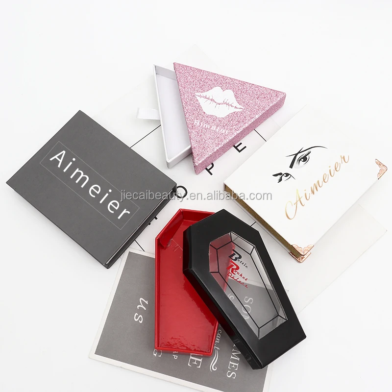 

eyelash strips mink private label eyelash extension empty eyelash packaging box, Natural black 3d mink eyelashes
