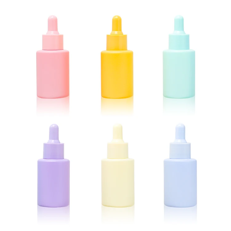

Free sample matte glass dropper bottle 30ml wholesale frosted cosmetic essential oil bottle with dropper 1oz glass serum bottles