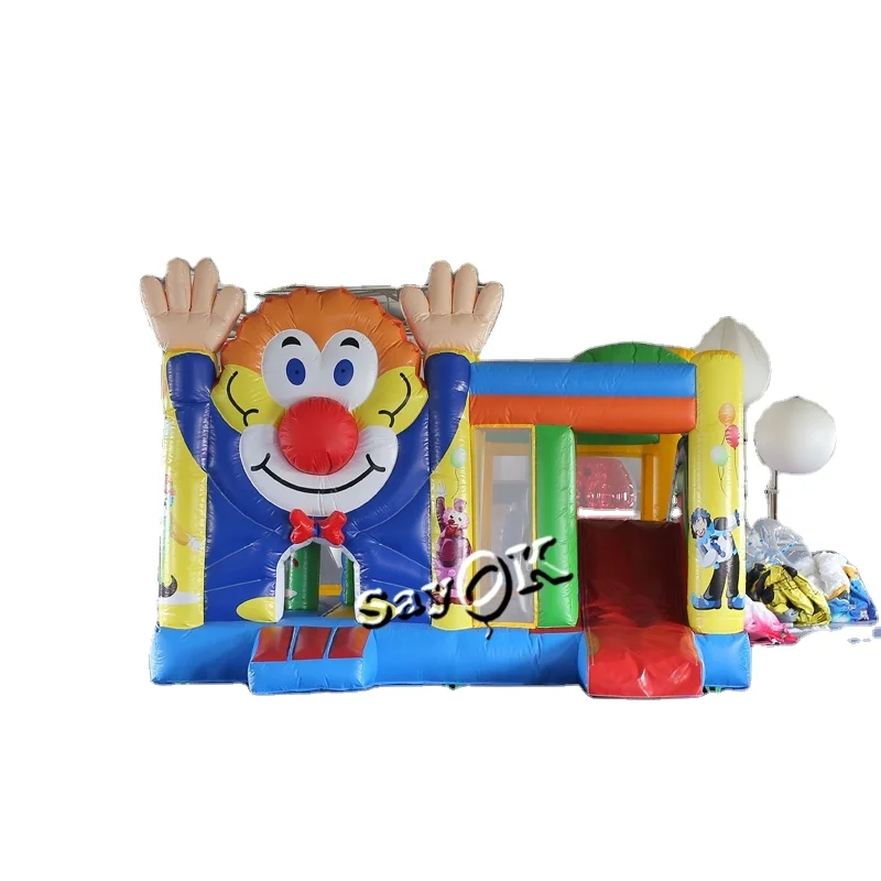 Airflow Baby Door Bounce House Bouncer Jumper For Kids Clown Play House Inflatable Bouncy Castle