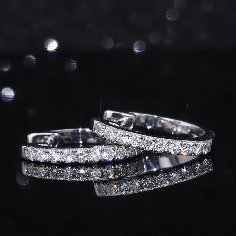 

Hoop Earrings Women Gold Jewelry With Moissanite Fashion Earrings Trend 2020
