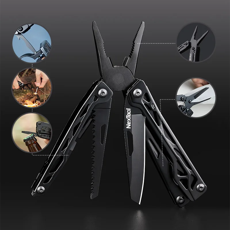 

High quality NEXTOOL Amazon Best Selling multitool outdoor purpose tools multi tool knife with fire starter