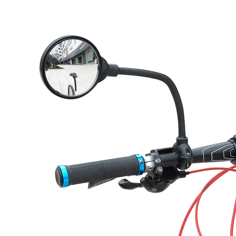 

Wholesale Bicycle Accessories Cycling Adjustable HD Acrylic Minute surface Mirror Electric Moto Moped Rearview Bike Mirror, Black