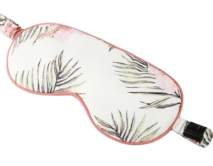 

New design printing style silk sleeping eye mask travel sleep eyeshade, As shown