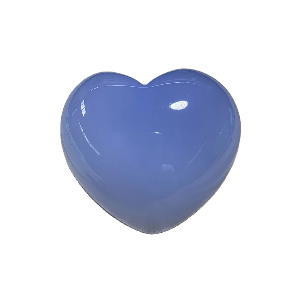 

40mm Blue Chalcedony Hearts agate Hearts Crystal blue jade jasper Hearts, Natural blue