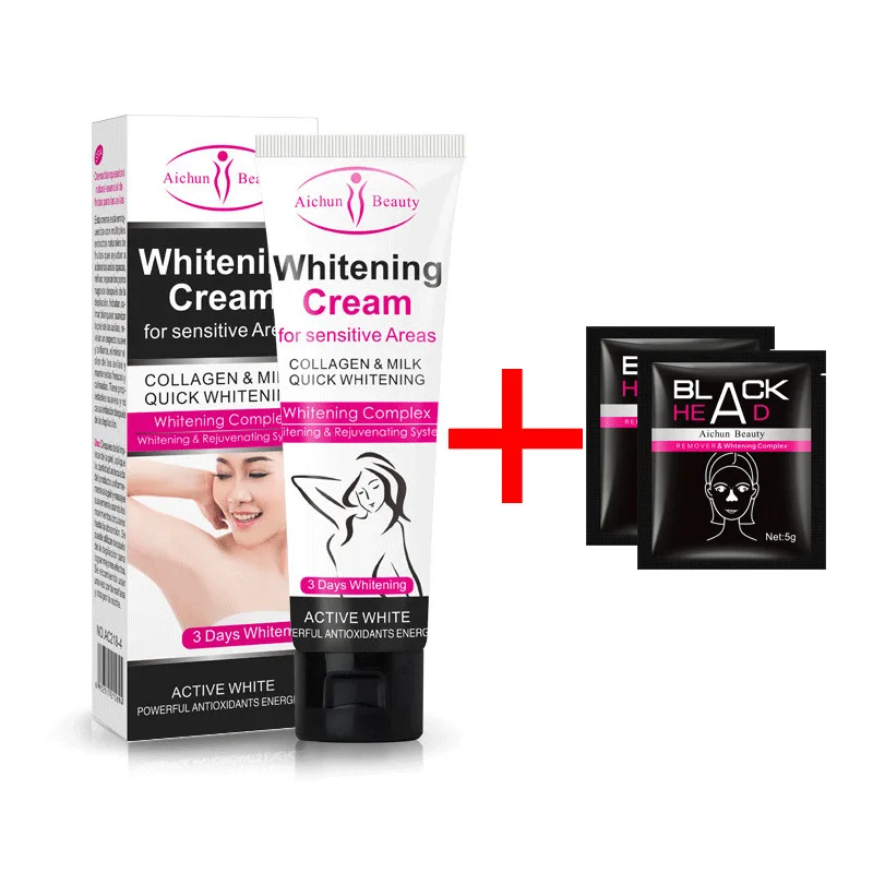 

Aichun Beauty Moisturizing Underarm Black Skin Body Between Legs Armpit Whitening Cream, White