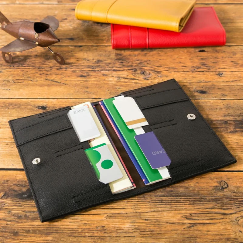 

Customizable Credit Card Case Leather Passport Holder Cover Wallet Travel Document Organizer Travel Accessories for Women Men, As ictures/ or customized