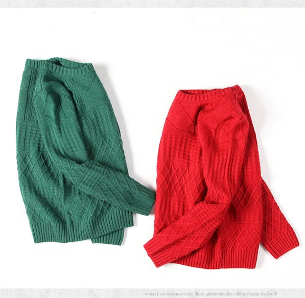 

P18BLP47 OEM 2021 woollen new design girl sweater design pullover with long sleeve