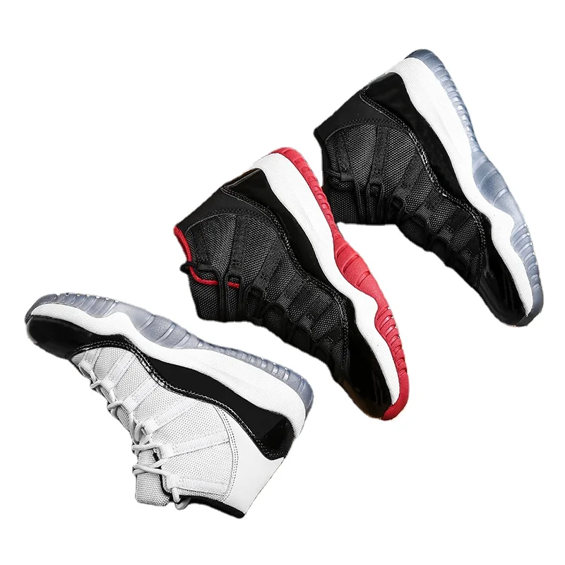 

(30-39) Size Fashion 2021 Fall Middle-aged Children Boys Pu,rubber Elastic Band Trend High-top Children's Basketball Sneakers