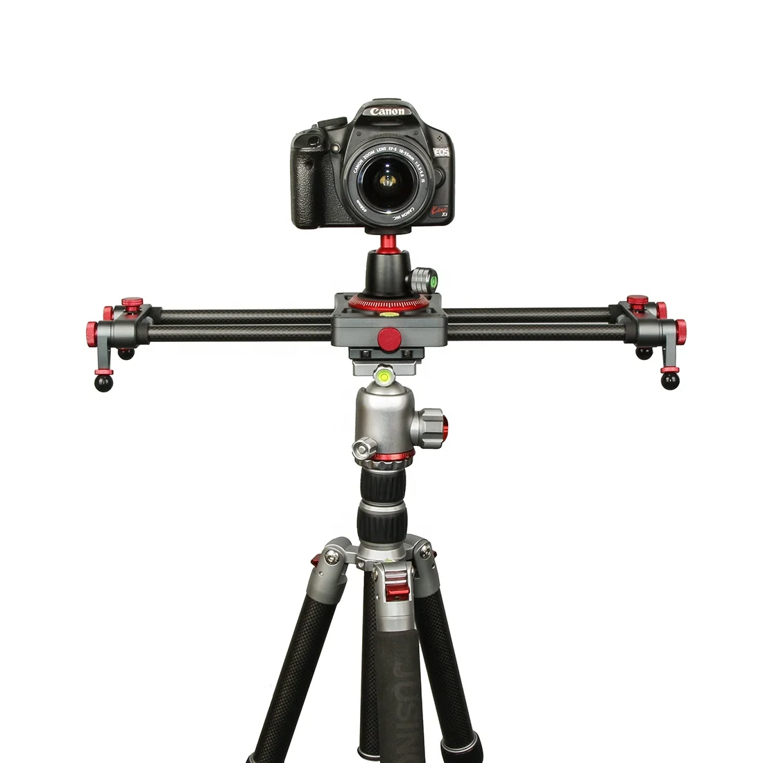 

Adjustable Carbon Fiber DSLR Camera Slider Shooting Stabilizer Rail with Video Shot Follow Focus Shot and 120 Degree Panoramic