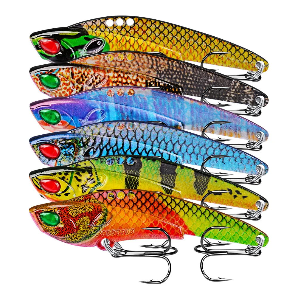 

60mm 12g Sinking Metal blade quickly rotating Mini VIB Spinner Artificial fishing Lures Bait