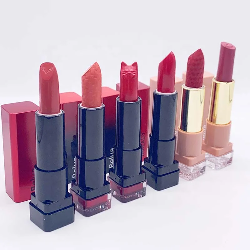 

2020 Hot Sell Makeup Custom 12colors Vegan Matte Lipstick Natural Carved Private Label Lipstick Matte