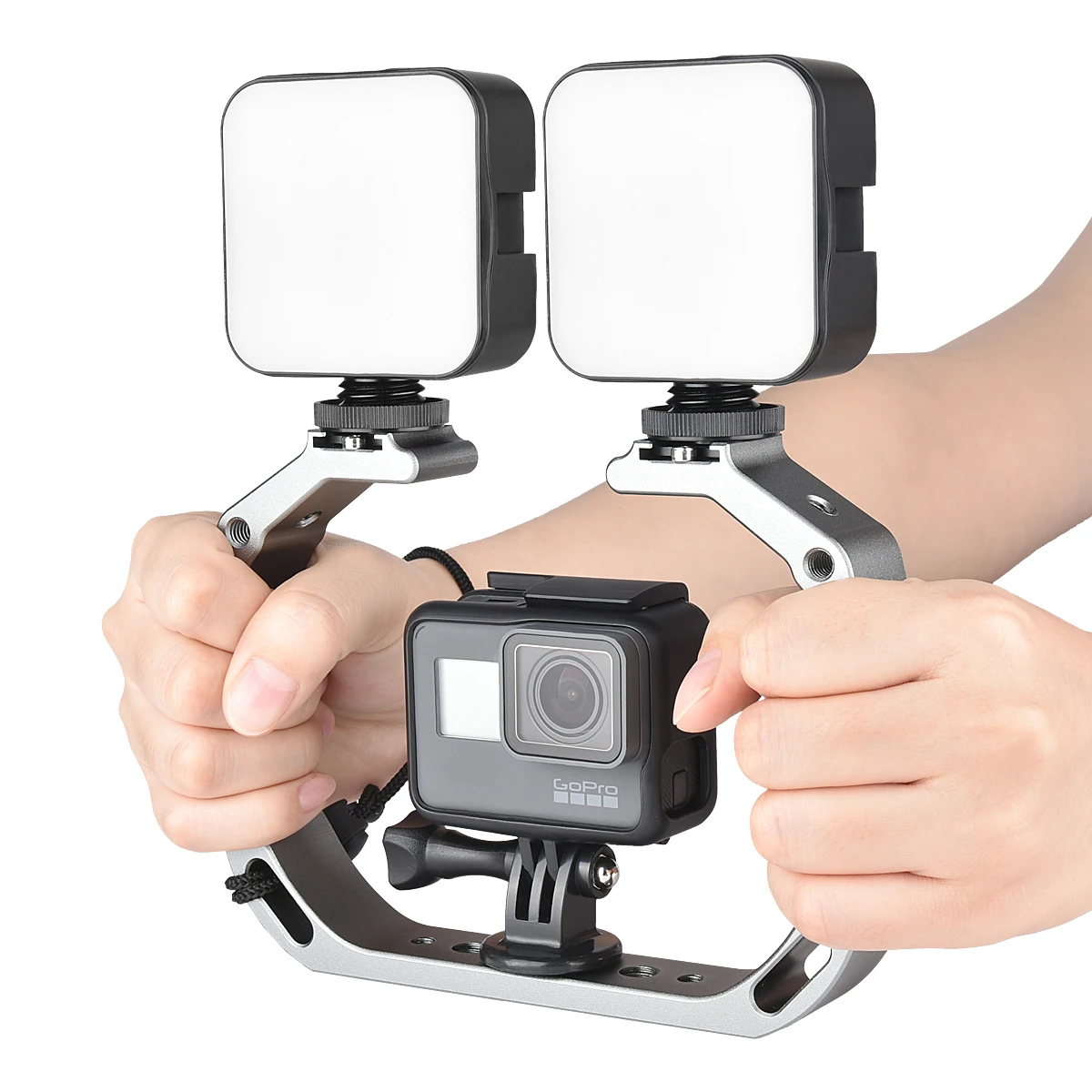 

YELANGU A63 Aluminum Alloy Micro Film Making kit Video Cage Diving Rig with Mount Adapter for Gopro, Silver