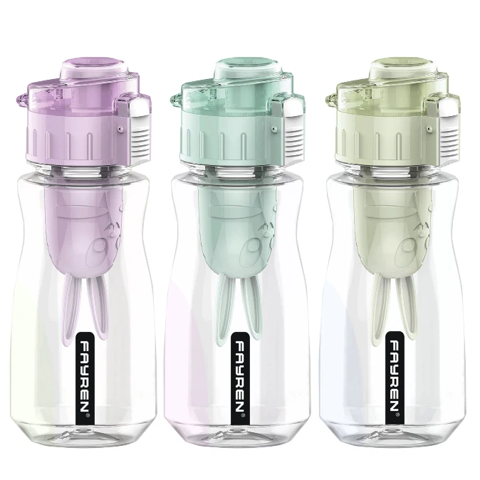 

FAYREN cute kids water bottle plastic water bottles smart 450ml water bottle, Customized