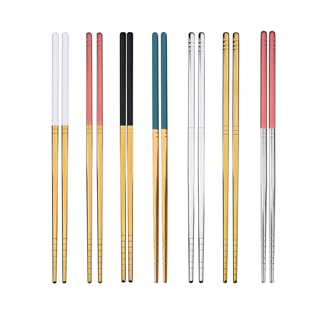 

Korean Custom Color Stainless Steel Metal Titanium Chopsticks for Sushi Wedding Gift Souvenirs, Colorful aslo