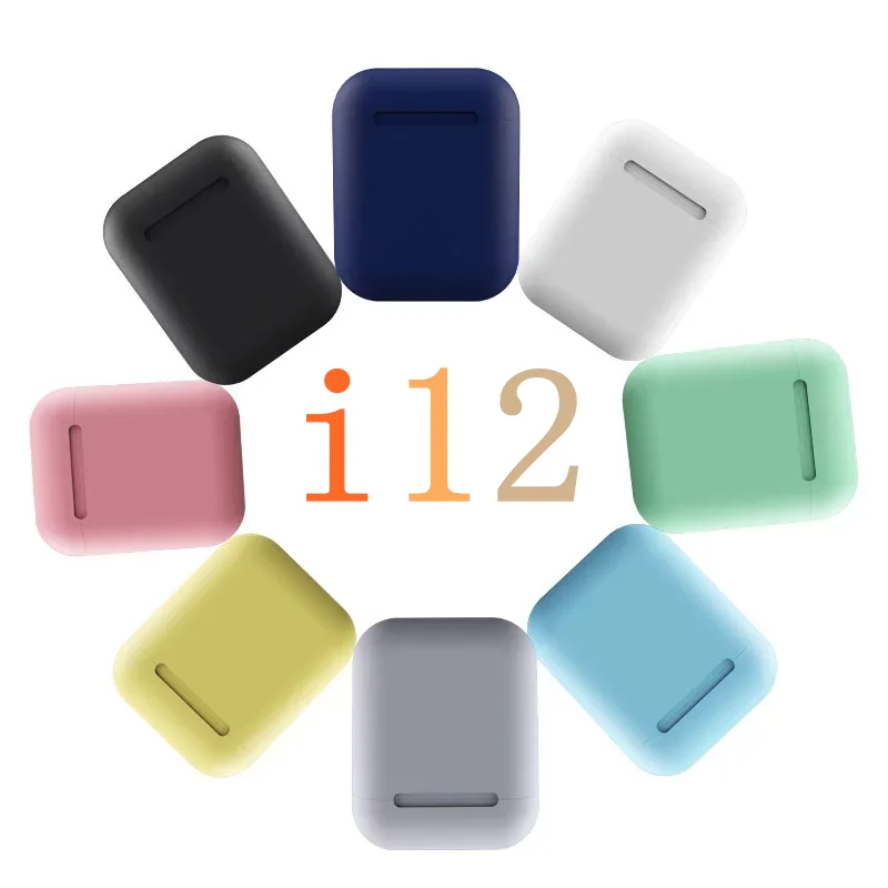 

Free shipping Inpods 12 Frosted Feel Touch Control Pop up Window Connection TWS 5.0 Stereo Wireless Blue tooth Earphone