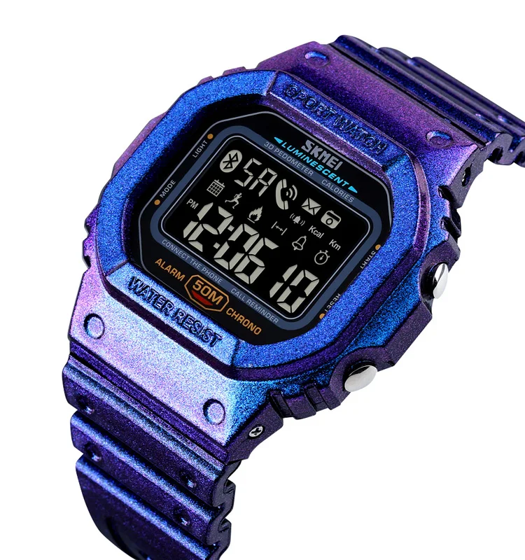 

Skemie Digital Watch Guangzhou Skmei Reloj Gshock Customized Unisex Bt 1629 Bracelet Mens Sports Watches, Black,army green camouflage,blue ,bright purple