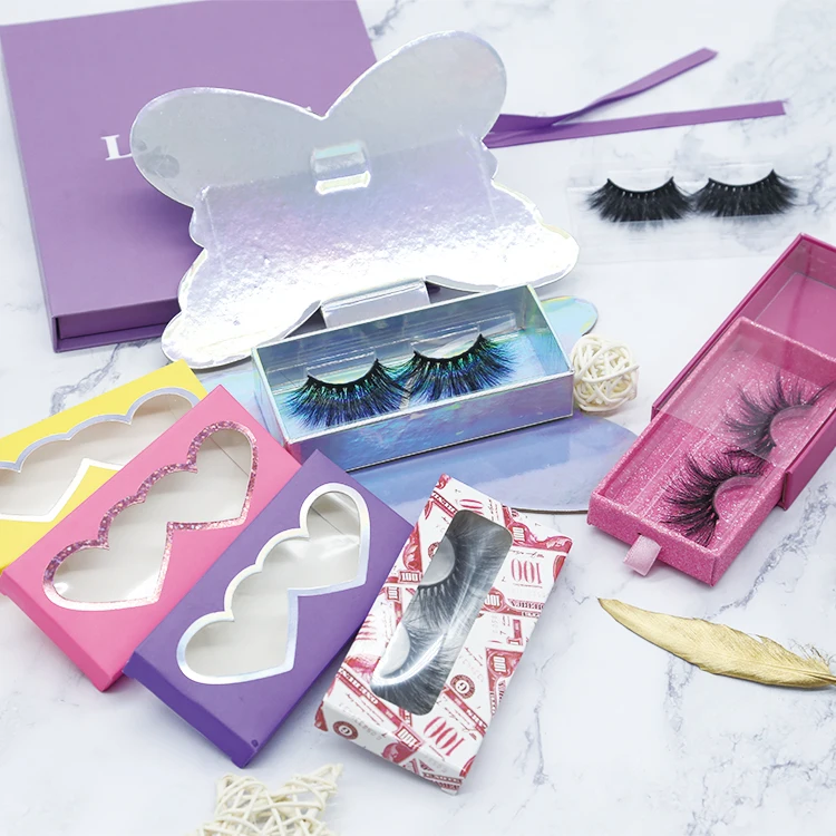 

New Cute Umbrella Lashes Box Custom Logo Eyelash Packaging Private Label Mink 3d Lash Vendor, Natural black or colorful