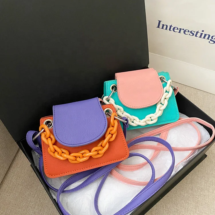 

AZB068- 2021 Fashion ladies brand bags various color acrylic chain shoulder bag small mini purse bags women leather handbags, As the photo, various color available