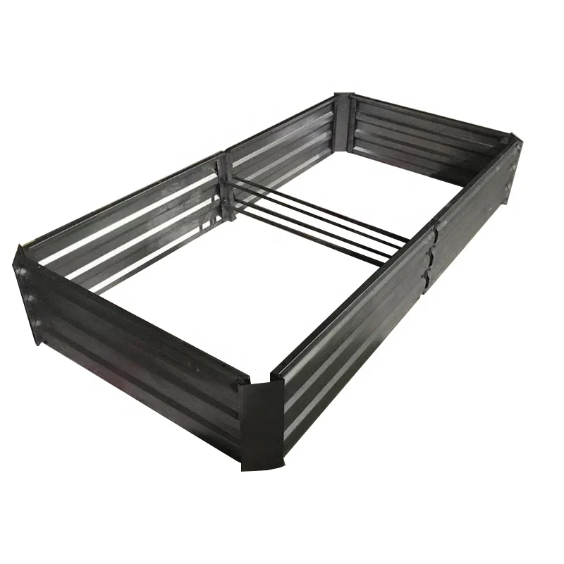 

Large Galvanized Steel Garden Raised Bed Metal Planter Box for outside yard