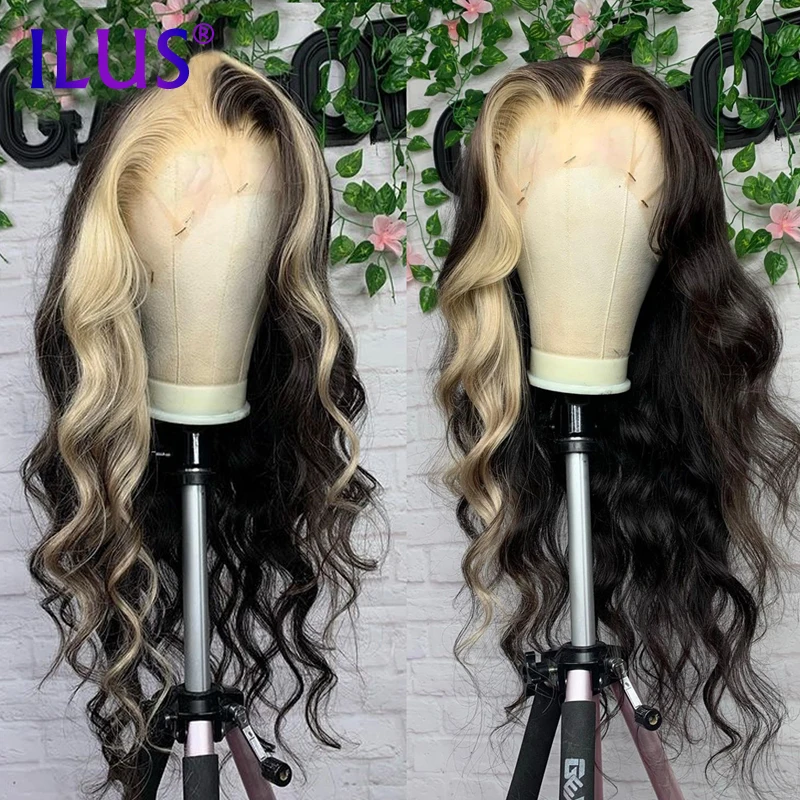 

Glueless HD Lace Frontal Wigs Brazilian Hair Body Wave 1B/27 Color 360 Full Lace Frontal Human Hair Wigs For Black Women Bob Wig