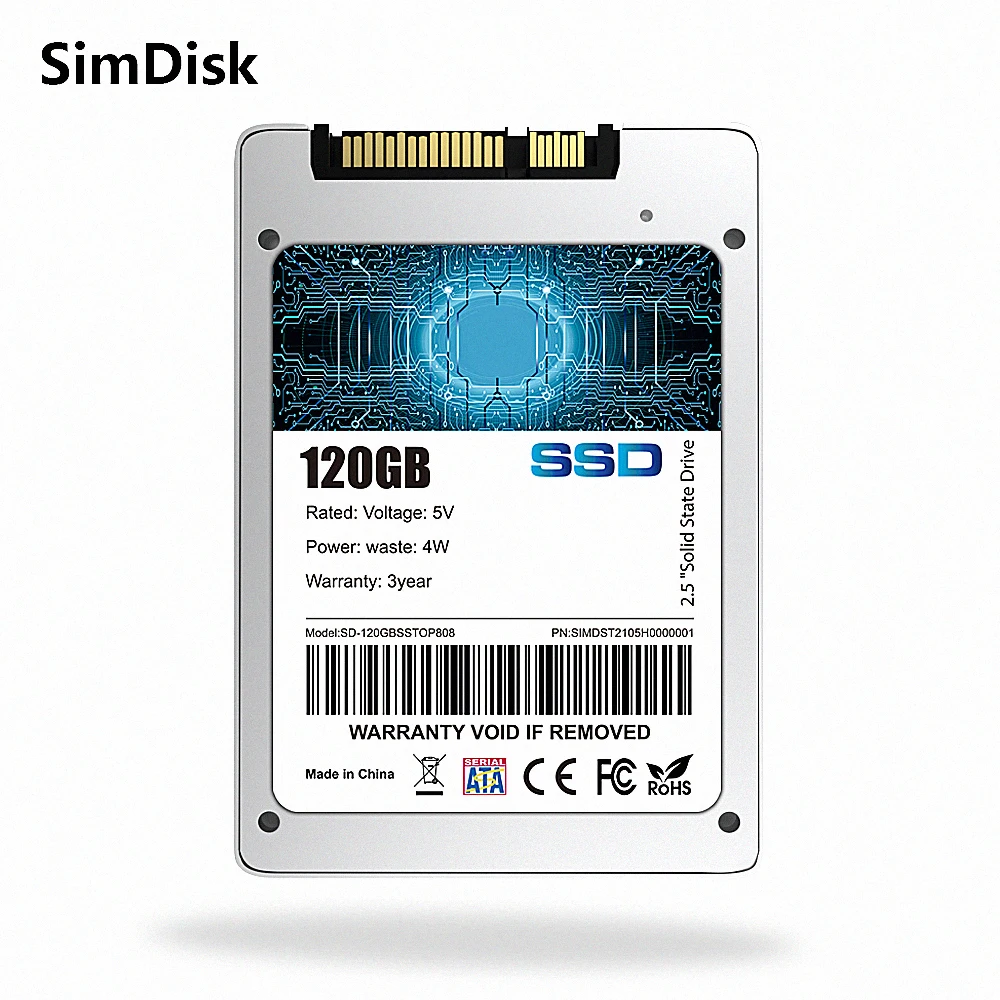 

SimDisk 2.5-inch SATA III SSD Laptops and Desktops Hard Disk,120GB 128GB 240GB 256GB 480GB 512GB 960GB 1T 2T Hard Drive Disk