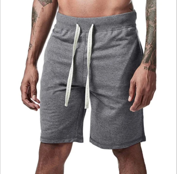 

Cotton French Terry Shorts Sport men Fitness Drawstring sweat Shorts, Picture