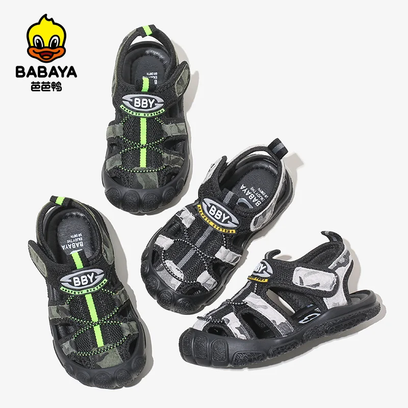 

36197 Camouflage Color Matching Hard Wearing Rubber Boys Sandals For Kids, As picture