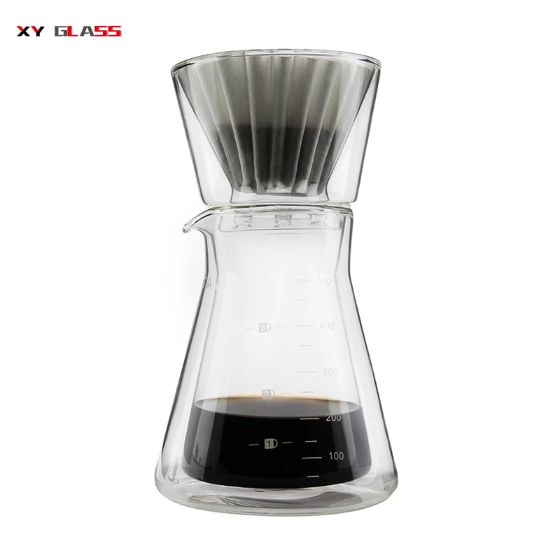 

New design product personalized OEM portable drip glass coffee maker pot