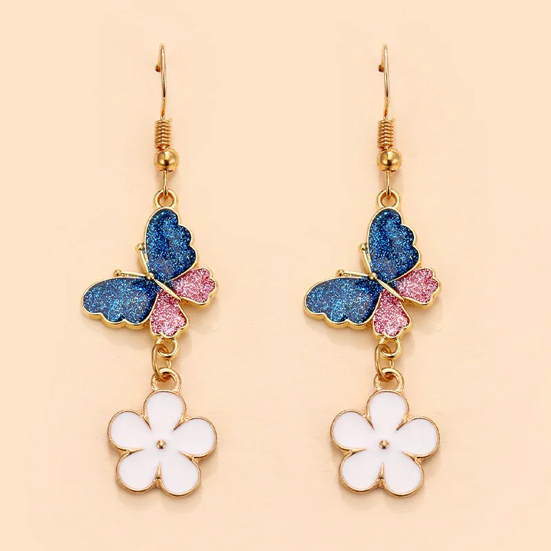 

2021 Amazon Hot Selling Bohemia Drop Earring Fashion New Design Butterfly Earrings Wholesale Vintage Jewelry Earrings, Gold