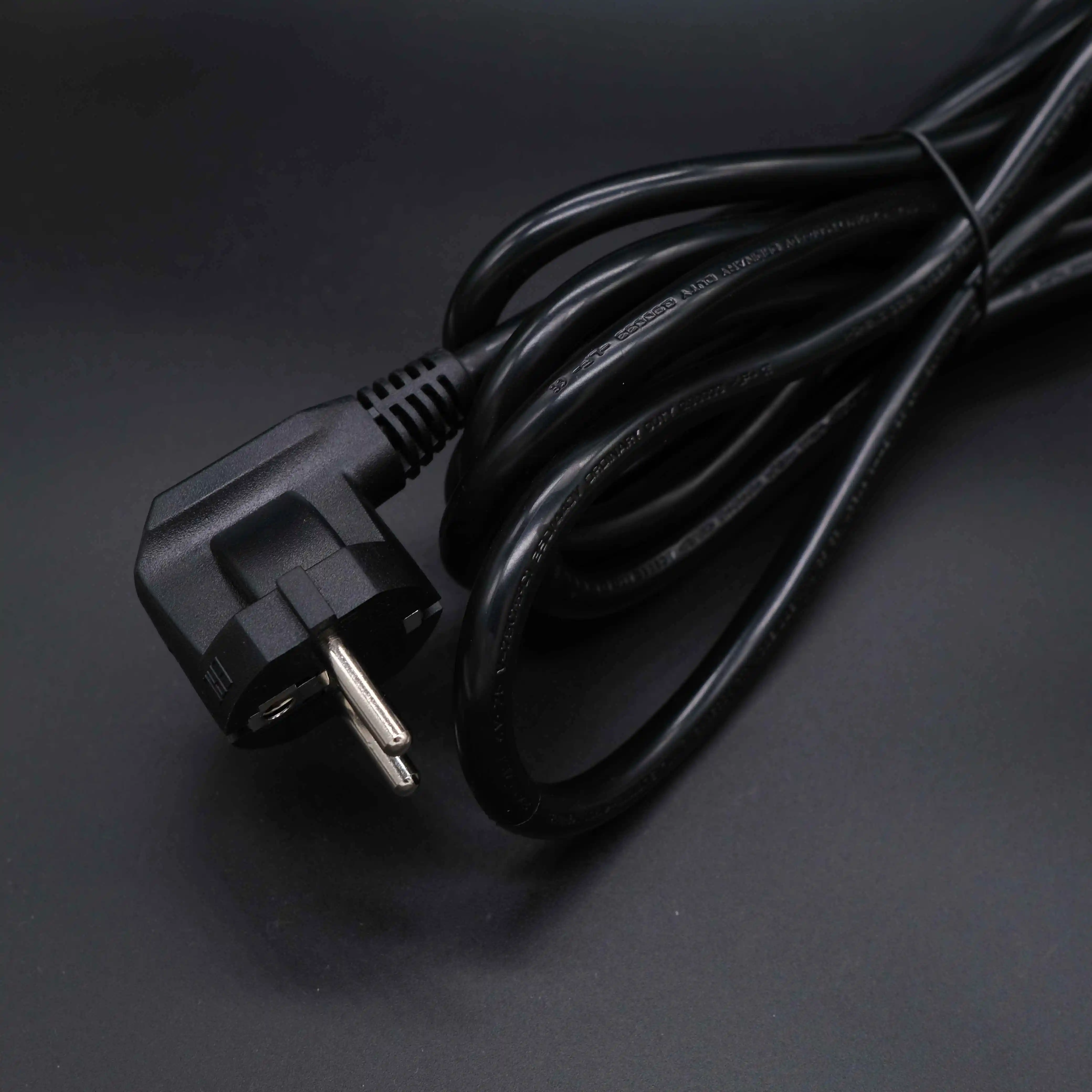 high quality 2 pin eu uk us plug computer power cord ac flat