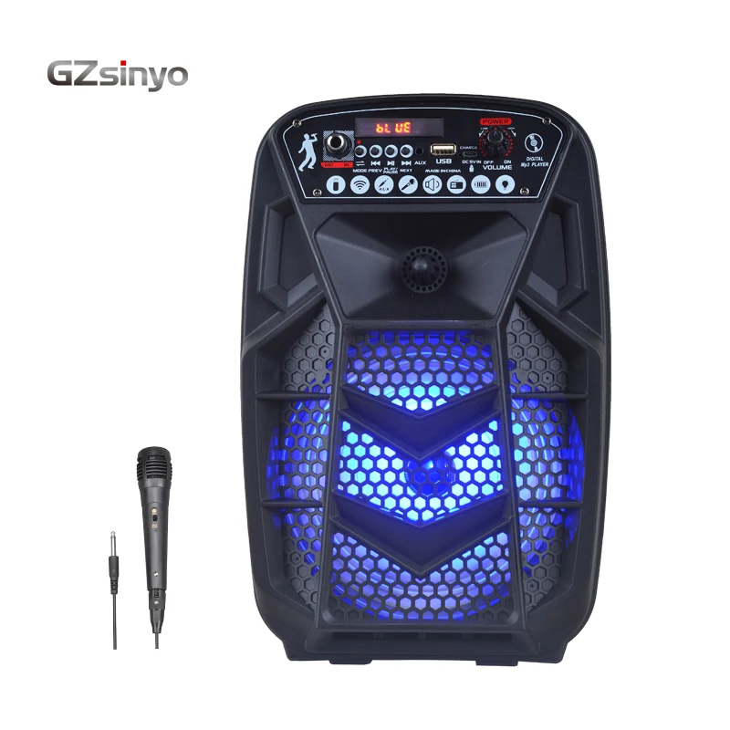 

6.5inch hot sell low price outdoor portable speaker system with usb charger, Black
