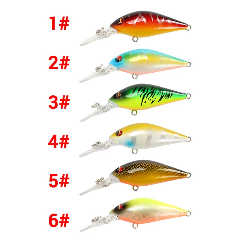 

Mini Crankbait Fishing Lure 8cm/8.5g Topwater Artificial Japan Hard Bait Minnow Swimbait Trout Bass Carp Fishing, 6 color