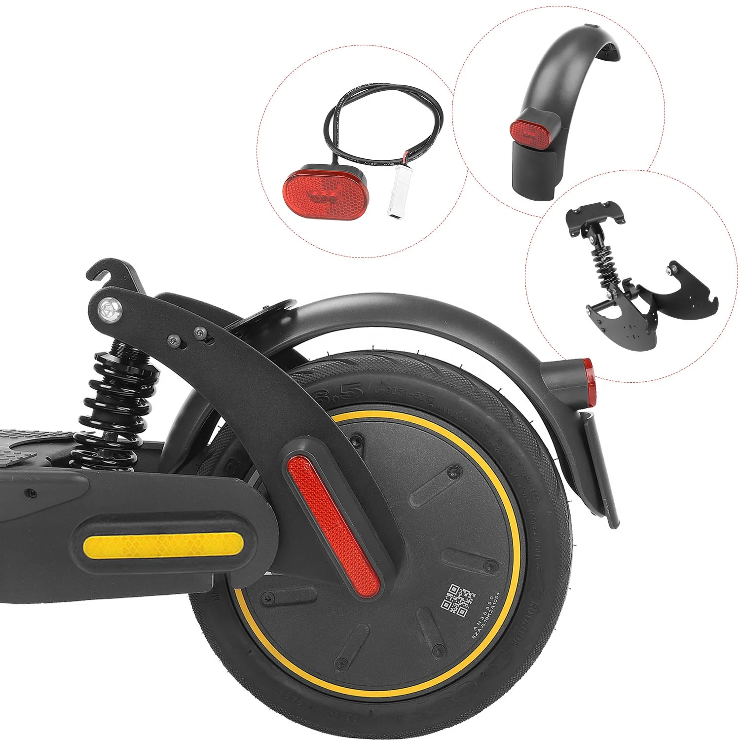 

New Rear Suspension with Super-bright Taillight for G30 Max and Max G30LP Scooters/Rear Shock Absorption for ES 10 inch Scooter